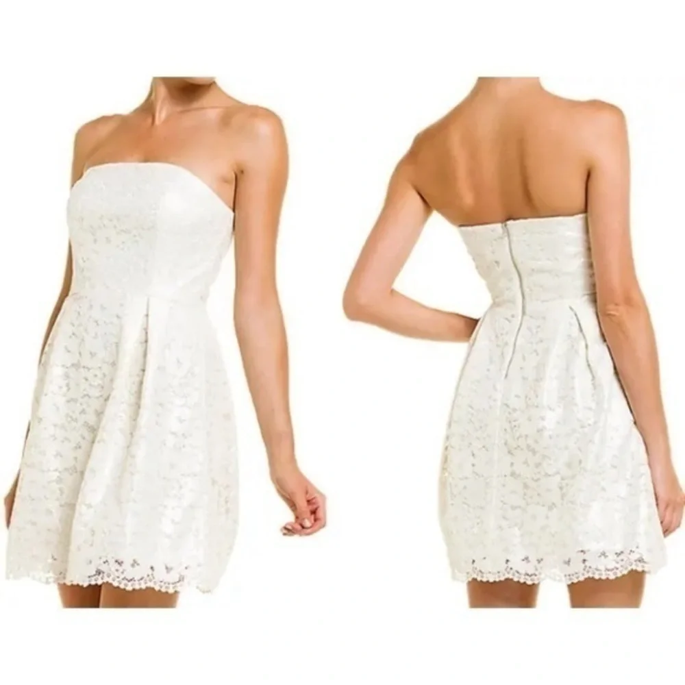 Lilly Pulitzer Marielle Cameo White Strapless Flare Dress NN1 - Picture 2 of 13
